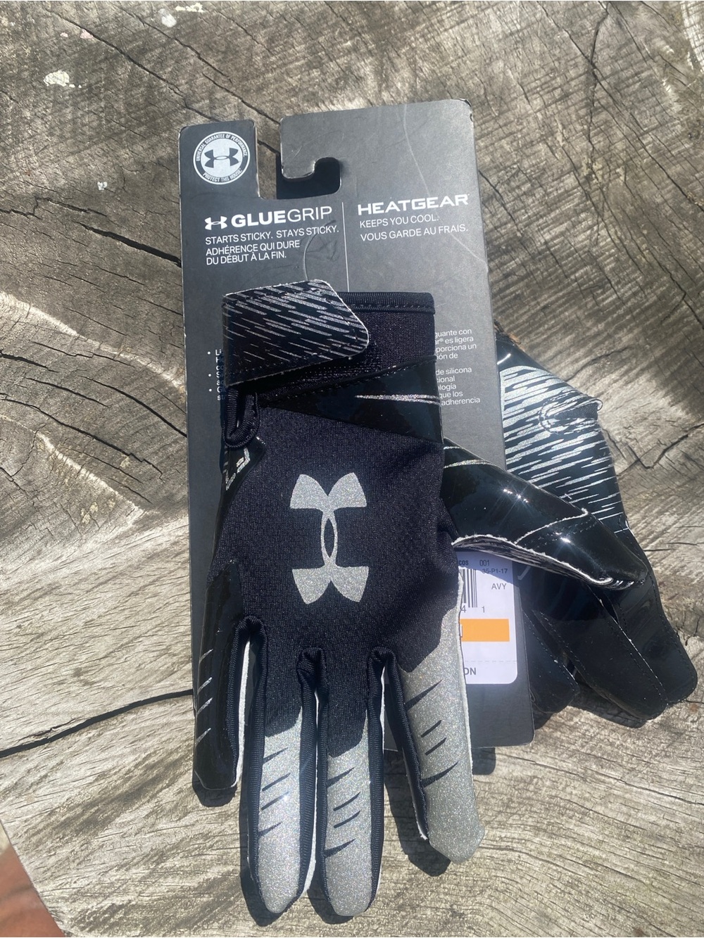 Under Armour kids football gloves